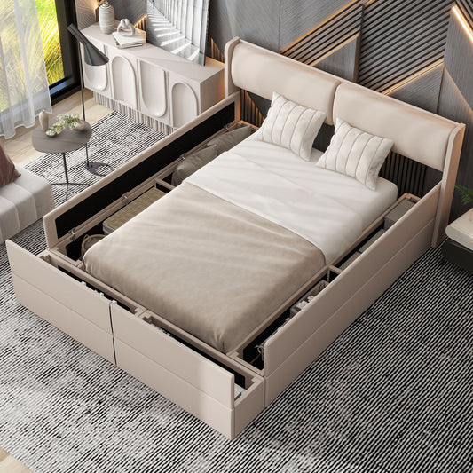 Erion Queen Bed (beige)