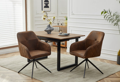 Luca Matte Brown Dining Chairs, Set of 2