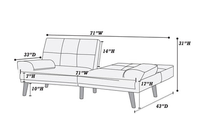 Cunningham 2pc Sectional Sofa Set