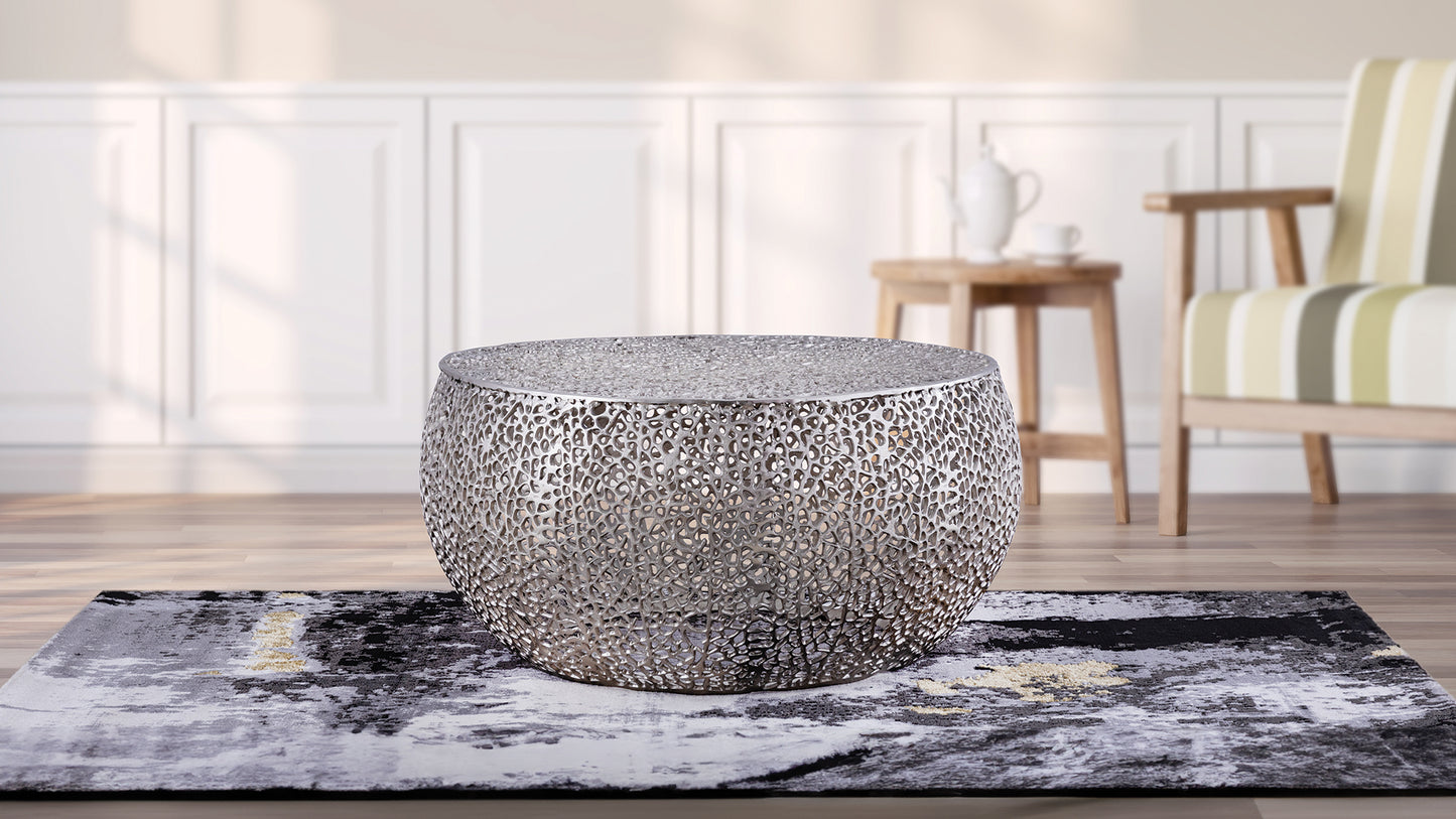 Web Oval 32 Coffee Table (silver)