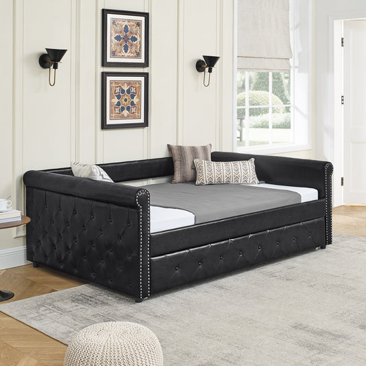 Cassia Black Daybed with Trundle (full/twin)