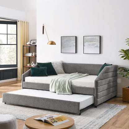 Lined Dark Gray Daybed with Trundle (full/twin)