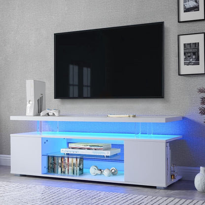 Phoenix White LED TV Stand
