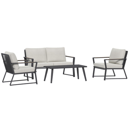 Outsunny White 4 Piece Outdoor Seating Set