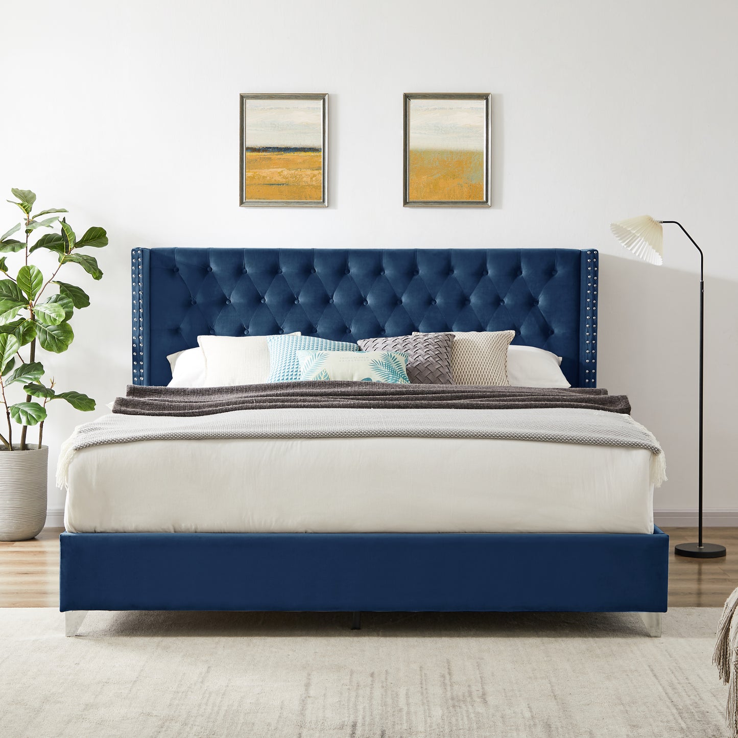 Caine King Bed (blue)