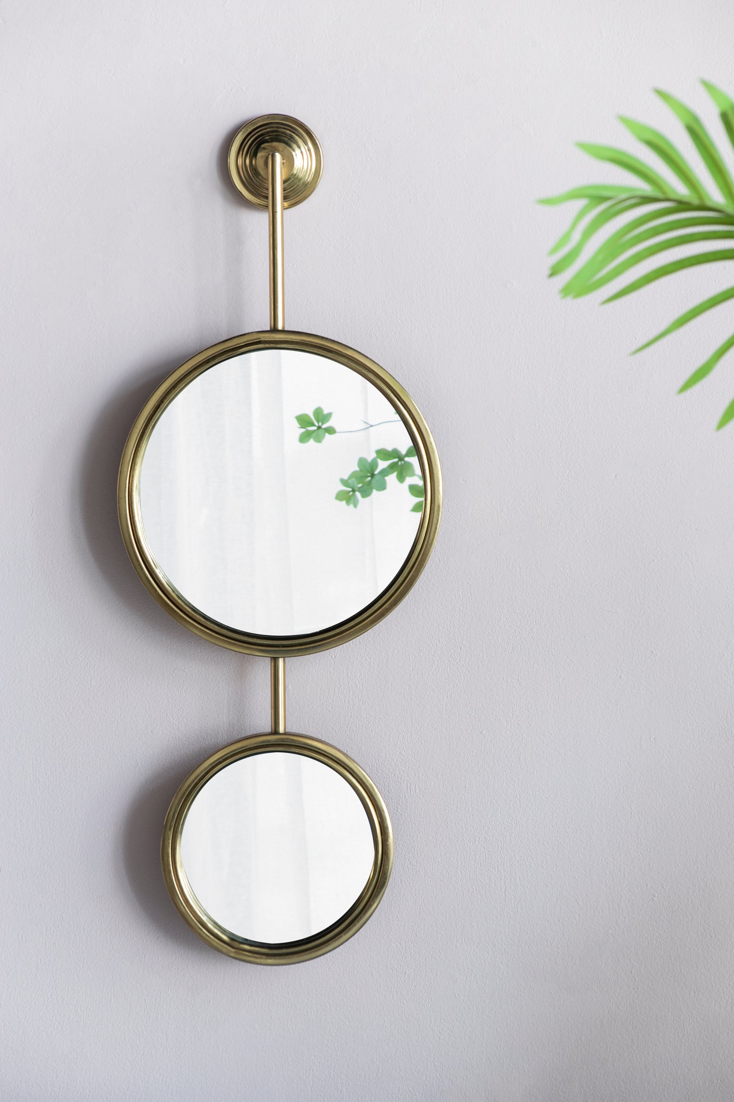 Unique 2 Circle Contemporary Wall Mirror