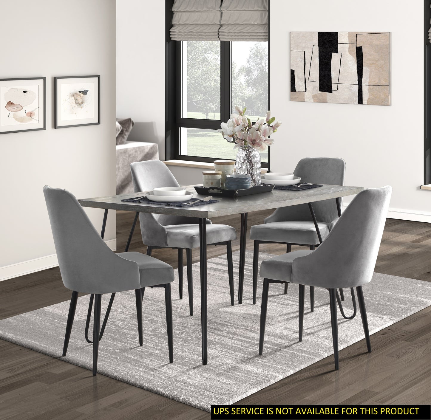 Melbourne Gray 5 Piece Dining Table Set