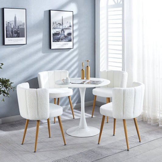 Fluff 5-Piece Dining Table (teddy white)