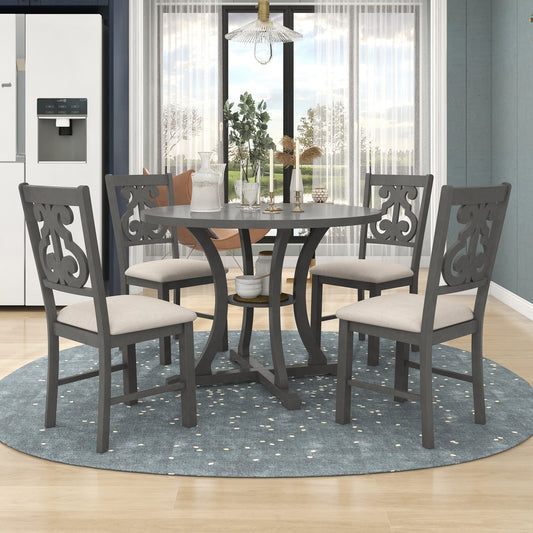 Flow 5-Piece Round Dining Table