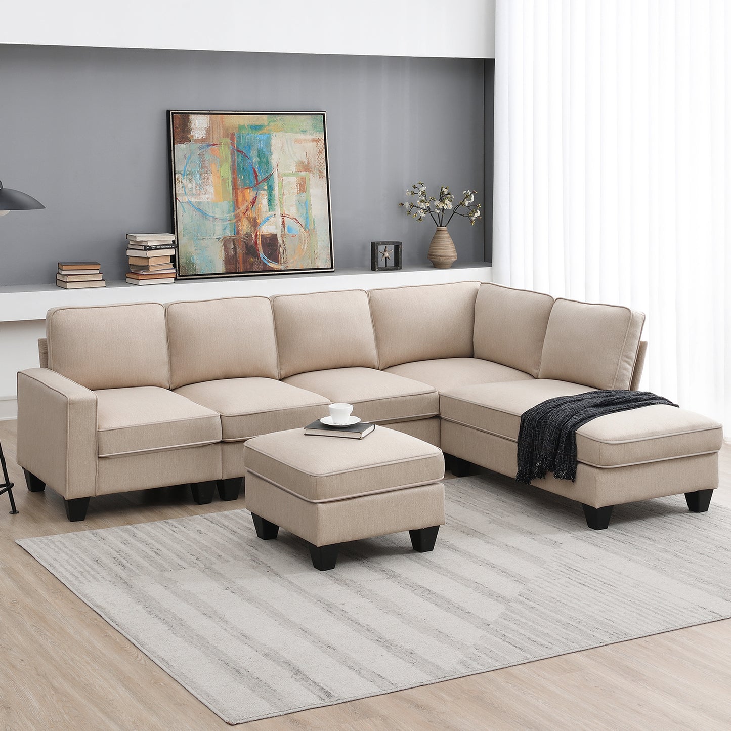 Benjamin Modern L-shaped Sectional Sofa