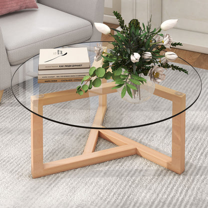 Violet Glass Coffee Table (natural)
