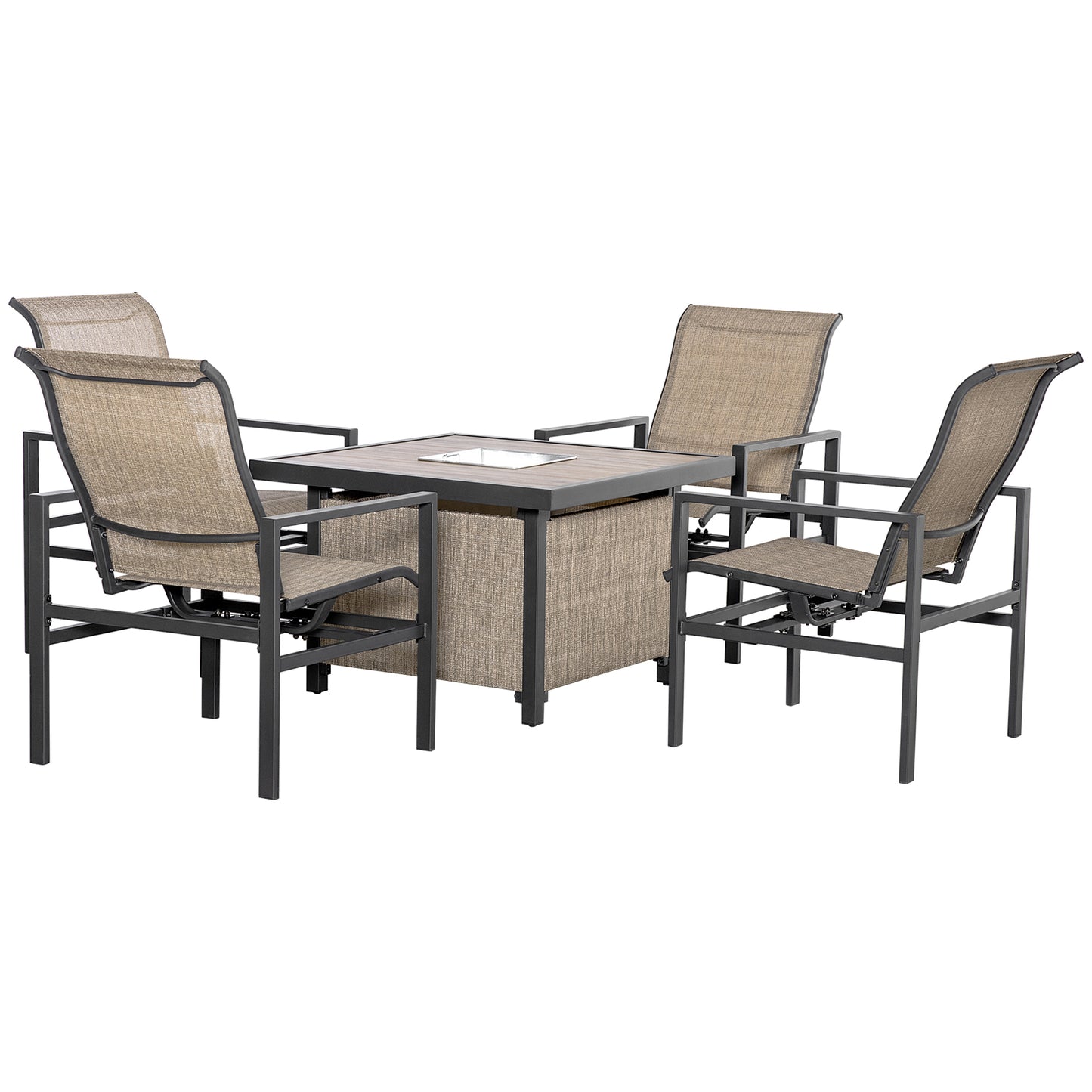 Outsunny 5 Piece Outdoor Seating Set with Ice Bucket