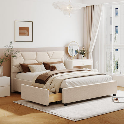 Maia Queen Bed (beige)