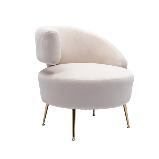 Owen Right Arm Beige Accent Chair