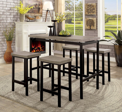 Tom 5-Piece Counter Height Dining Table