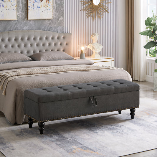 Roman Bench with Storage (grey)